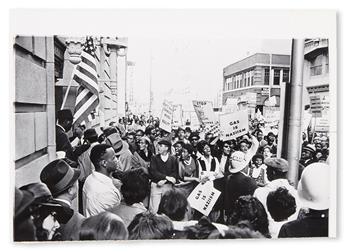 (CIVIL RIGHTS.) PHOTOGRAPHY. Group of 16 press wire service photographs from the decades of the civil rights struggle, the shooting of